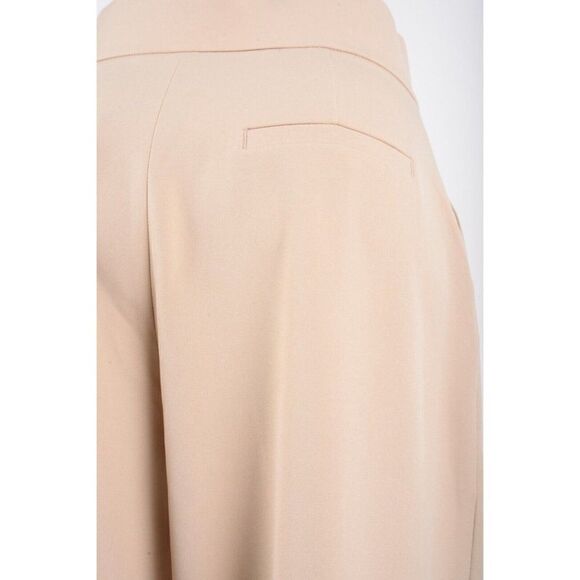 Elie Tahari Womens Pleated Wide-Leg Crepe Pants Trousers US 2 EU 40 Fawn Tan NWT - Picture 6 of 9